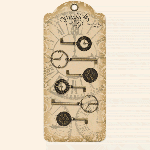 Antique Brass Metal Clock Keys