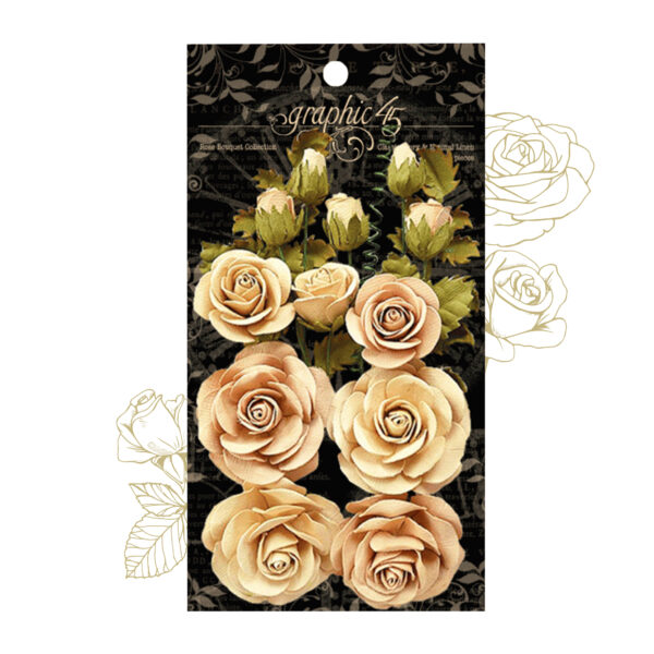 Rose Bouquet Collection Classic Ivory & Natural Linen