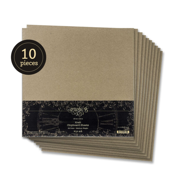 Kraft 12×12 Chipboard Sheets (10 pack) – Graphic 45 Papers