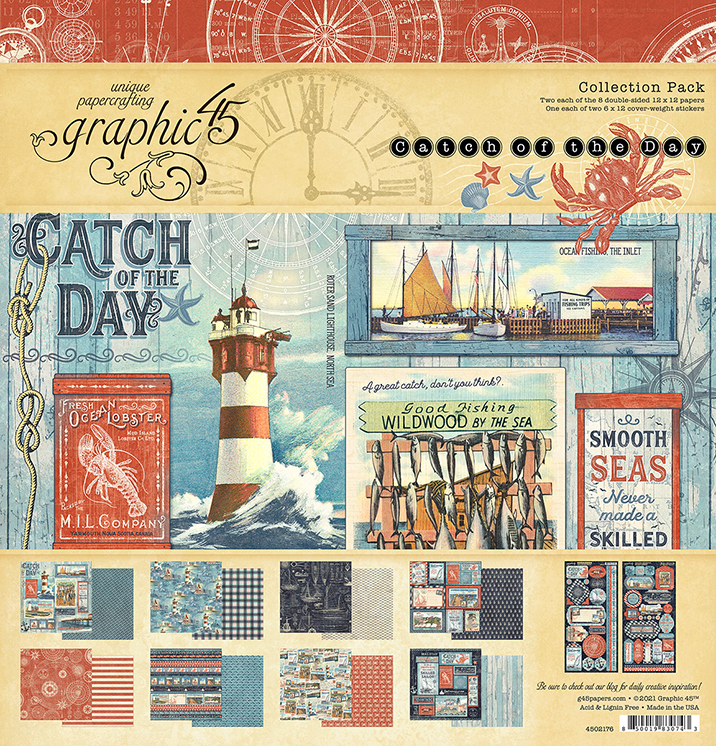 Catch of the Day' 23 Chipboards 'Graphic 45 
