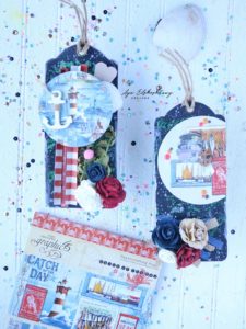 Aya El, Mixed Media Tag Tutorial, Graphic 45, Catch of the Day