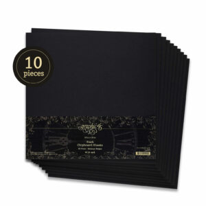 Black Chipboard Sheets, 12x12, medium weight