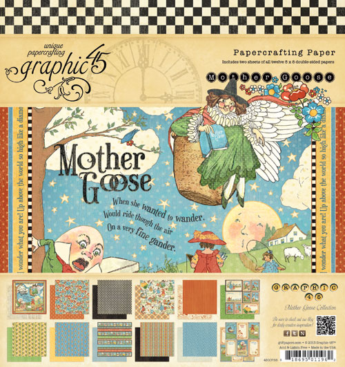 Mother Goose, Graphic 45, 8x8, paper pad
