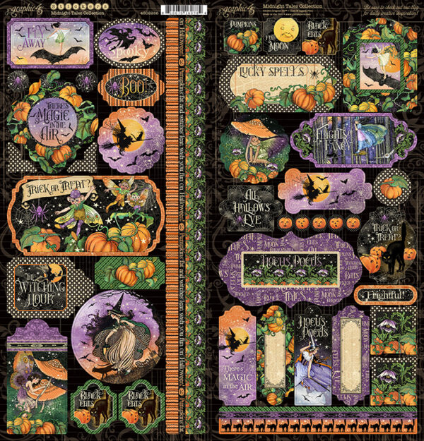 Mignight Tales, Graphic 45, Sticker Sheets, stickers