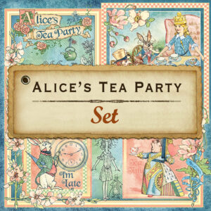 Graphic 45, Alice in Wonderland, Alice's Tea Party, paper, 12x12