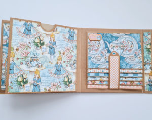 Alice's Tea Party, Trifold Waterfall Folio, Mini Album, Graphic 45, Anna Sigga