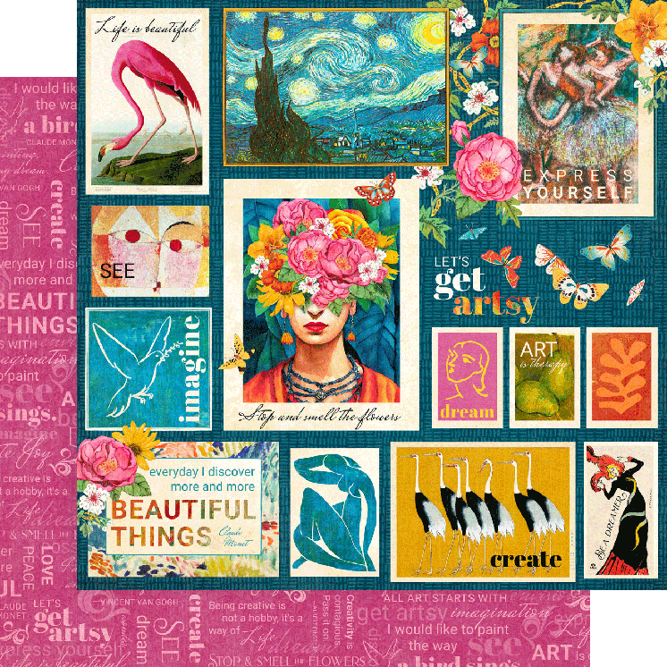 Graphic 45 Die-Cut Assortment-Let's Get Artsy Tags & Frames - 810070165017